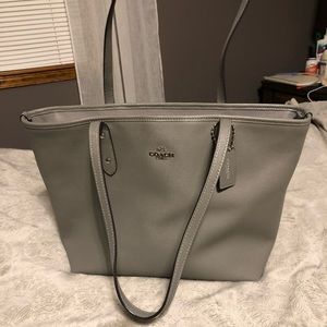 Gray Coach Tote